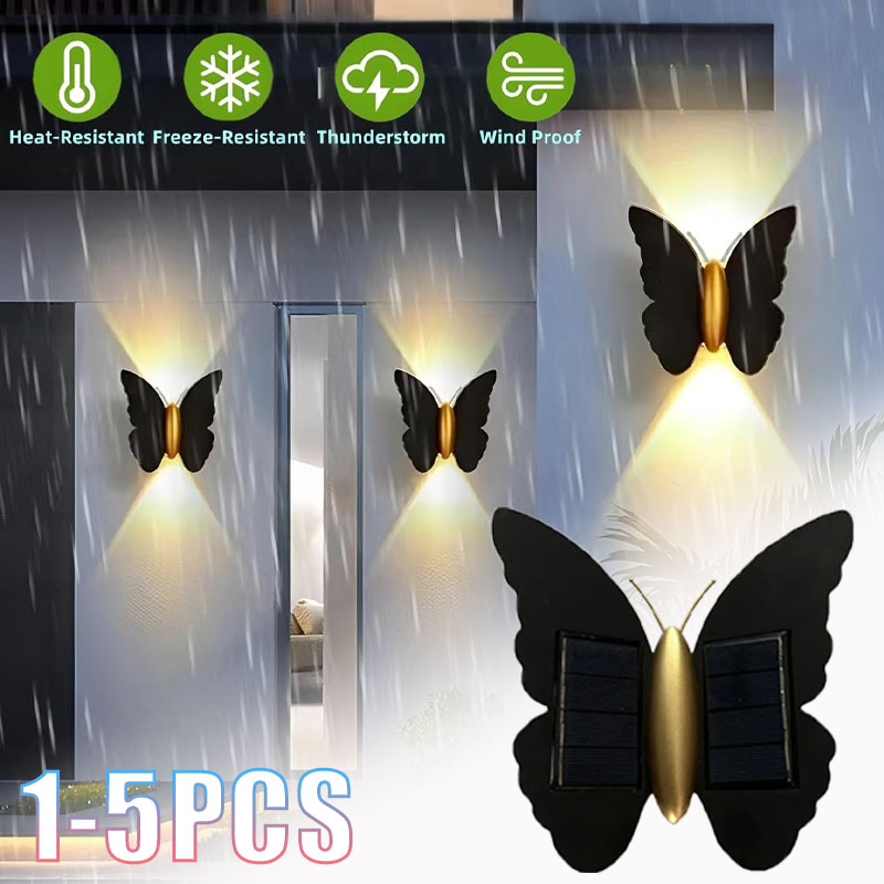 Outdoor Lighting Accent - 1-5 Pezzi Lampada Solare a Farfalla