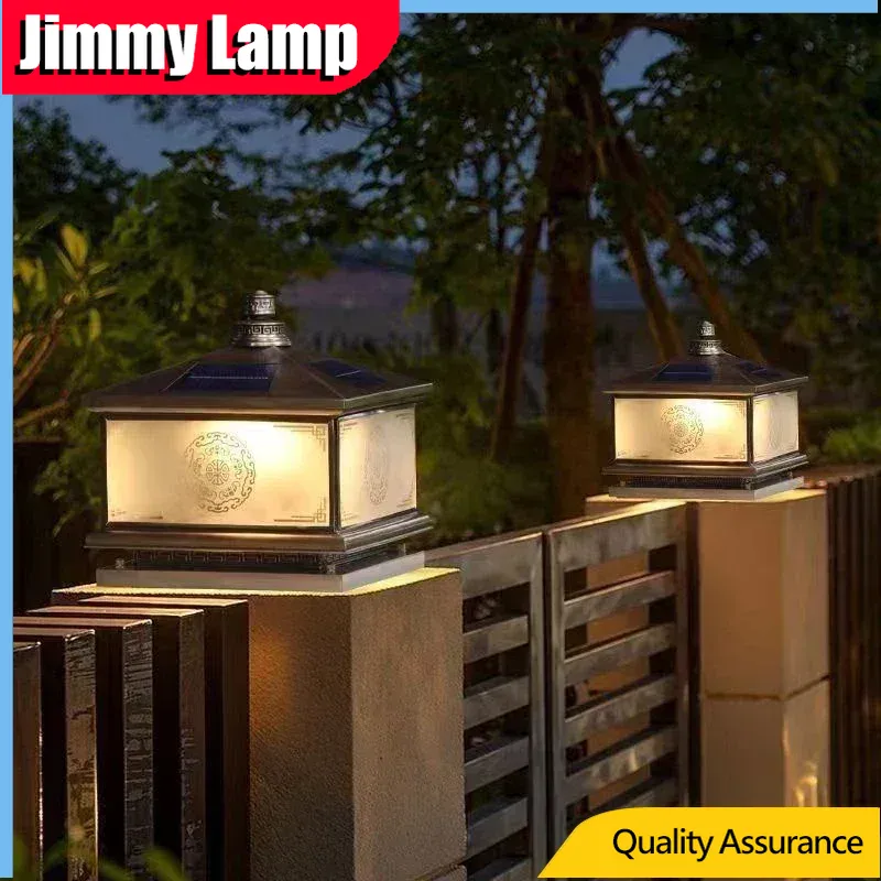 Outdoor Lighting Brass - Lampada da parete solare per esterni