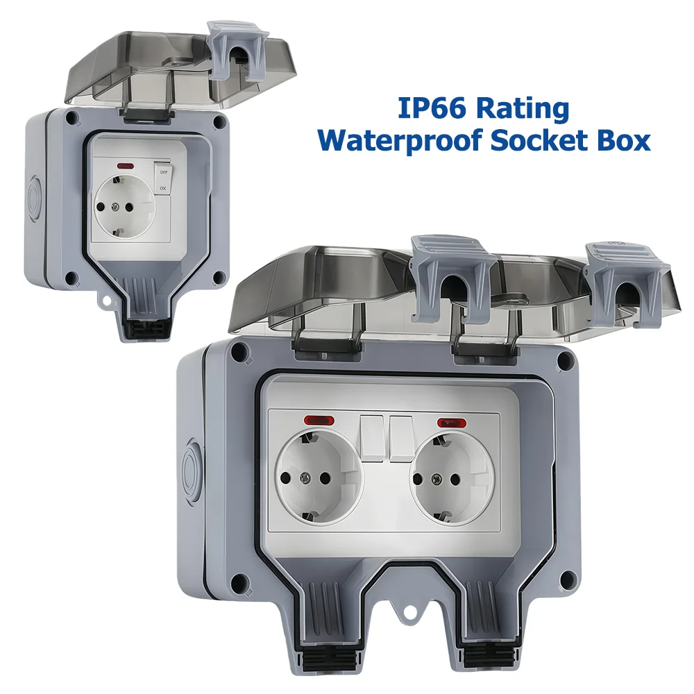 Outdoor Lighting Switch - Presa Elettrica da Esterno Stile Europeo