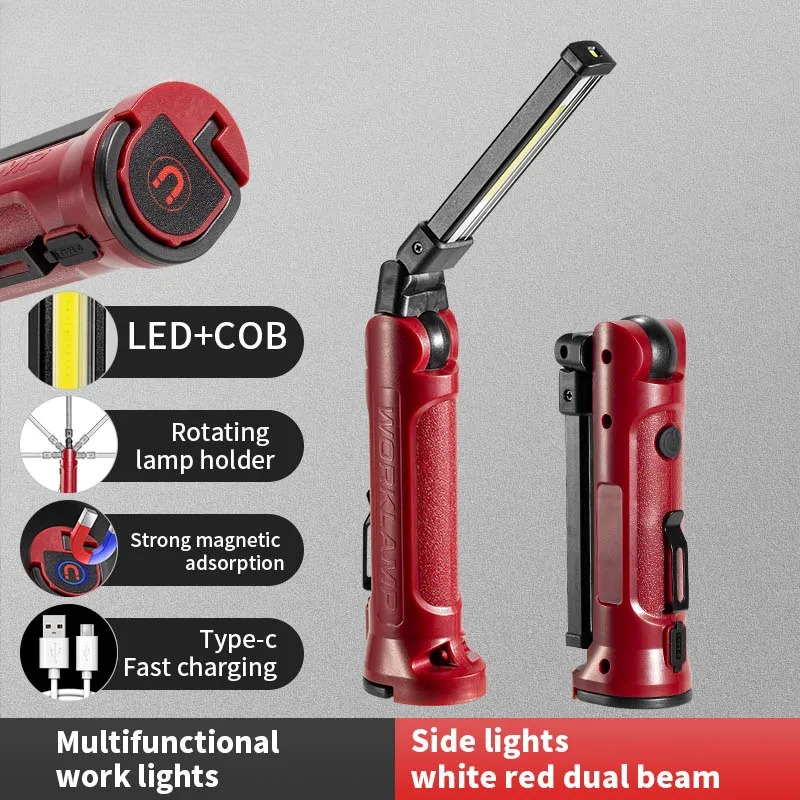 Lighting Fixture Outdoor - Lampada da Lavoro LED COB Ricaricabile,