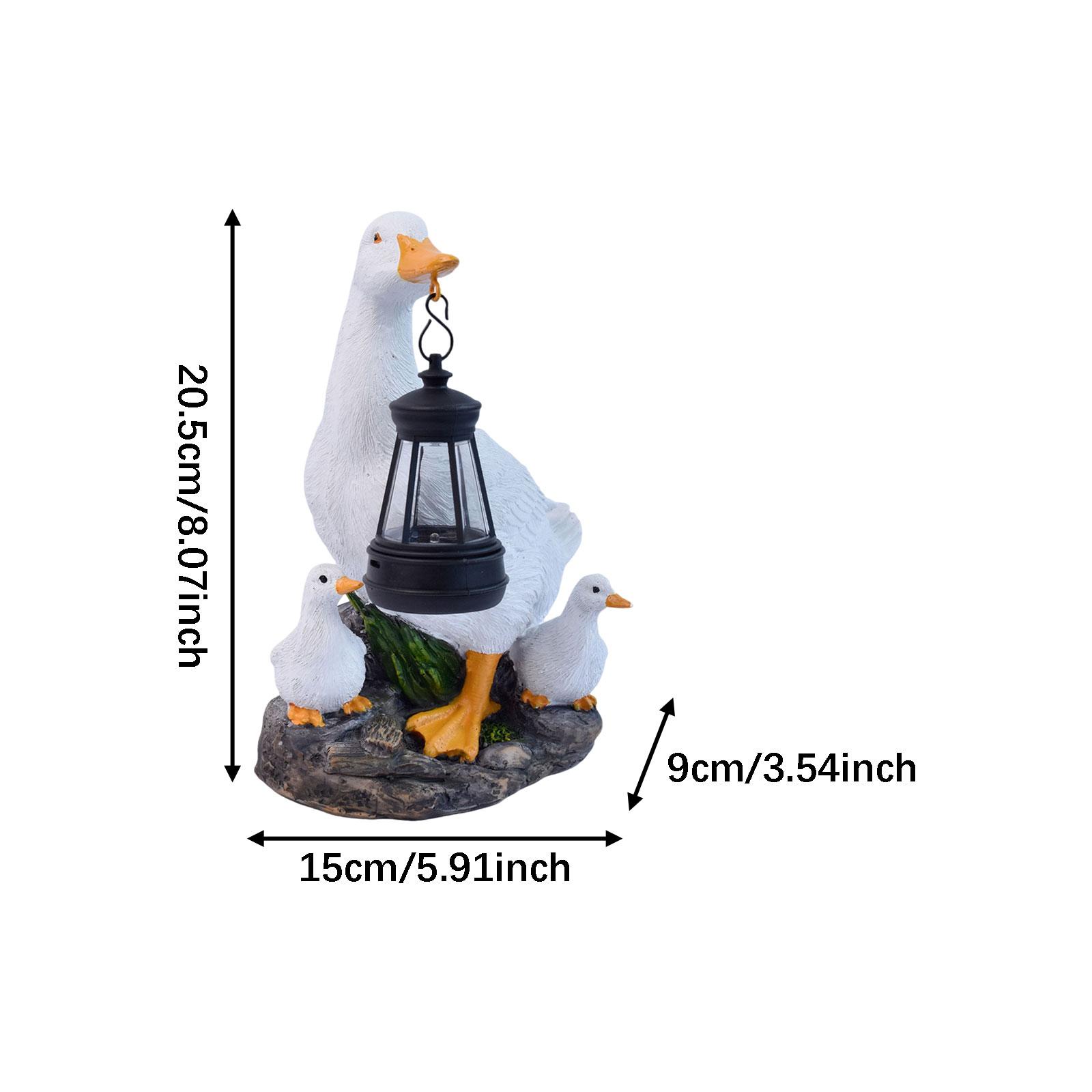 Outdoor Lighting Accent - Ornamento a Forma di Anatra Bianca
