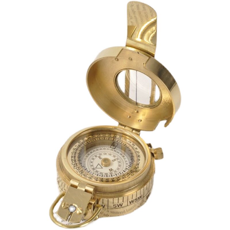 Outdoor Lighting Brass - Bussola Portatile in Ottone Dorato Stile
