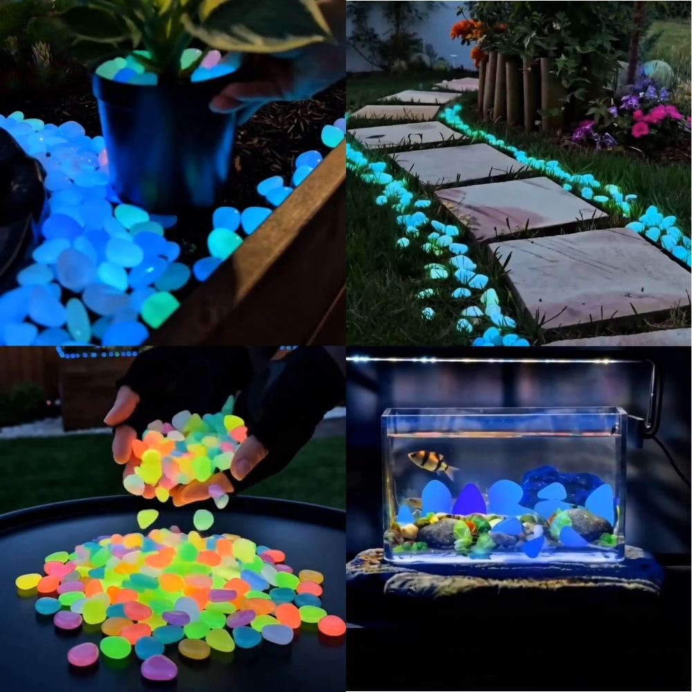 Outdoor Lighting Pathway - Ciottoli luminosi colorati che si illuminano