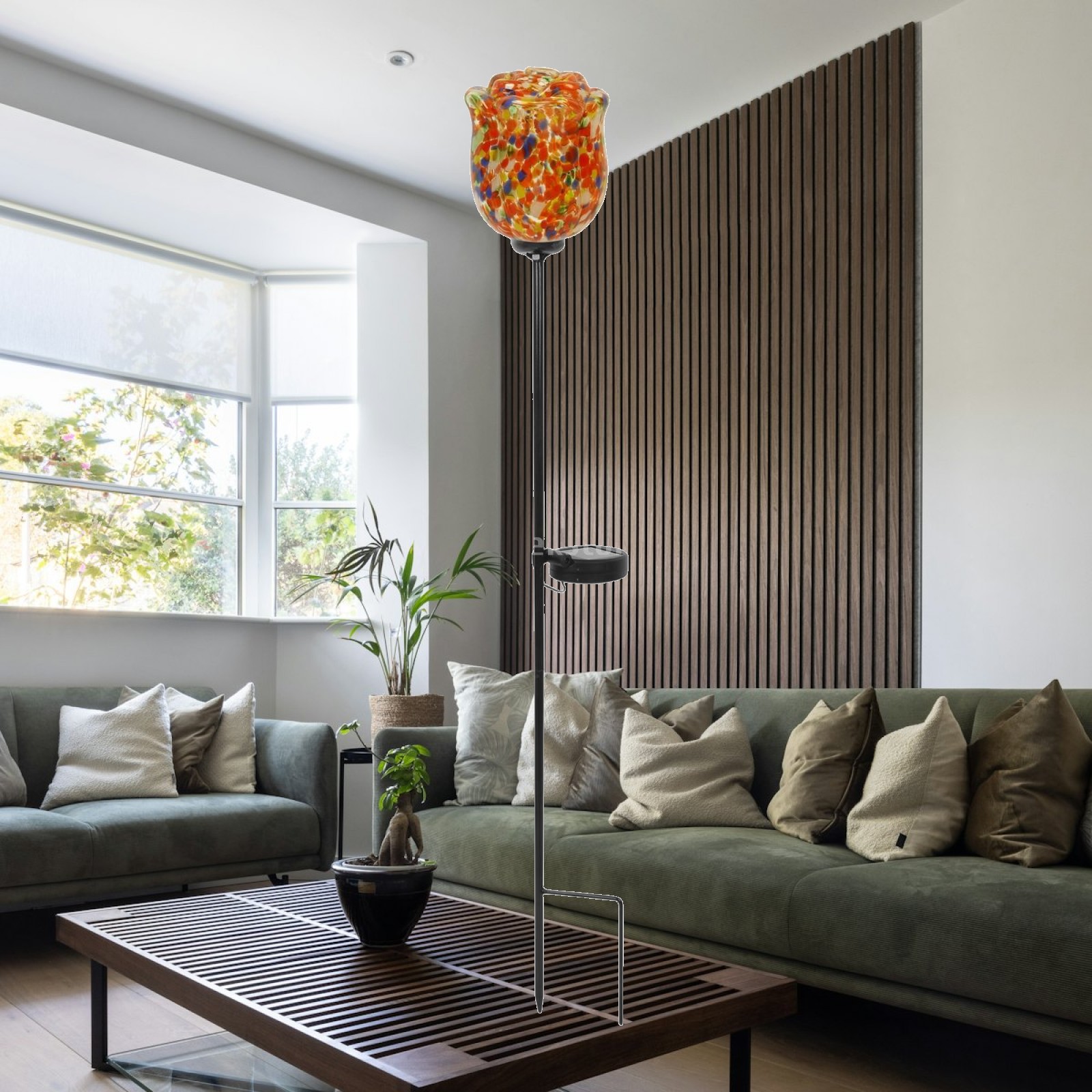 Outdoor Lighting Accent - Lampada Solare a Forma di Rosa