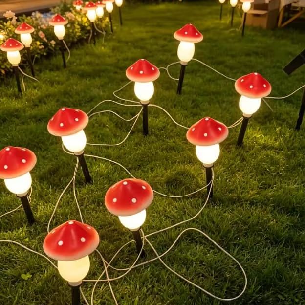 Outdoor Lighting Switch - Luci Solari a Forma di Fungo,