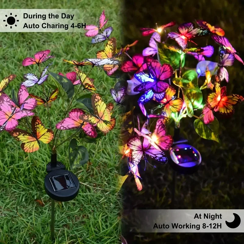 Luci da giardino a farfalla a  - Outdoor Lighting Solar Panel recensione e prezzo