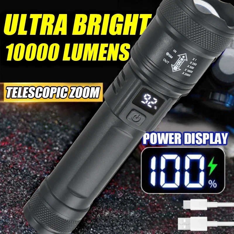9900LM potente torcia a LED Di - Outdoor Lighting Battery Operated recensione e prezzo