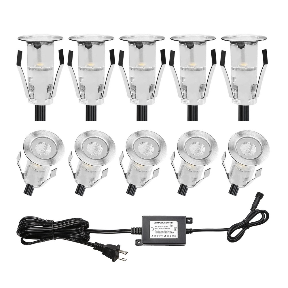 10PCS LED Mini Deck Light IP67 - Outdoor Lighting Under Deck recensione e prezzo