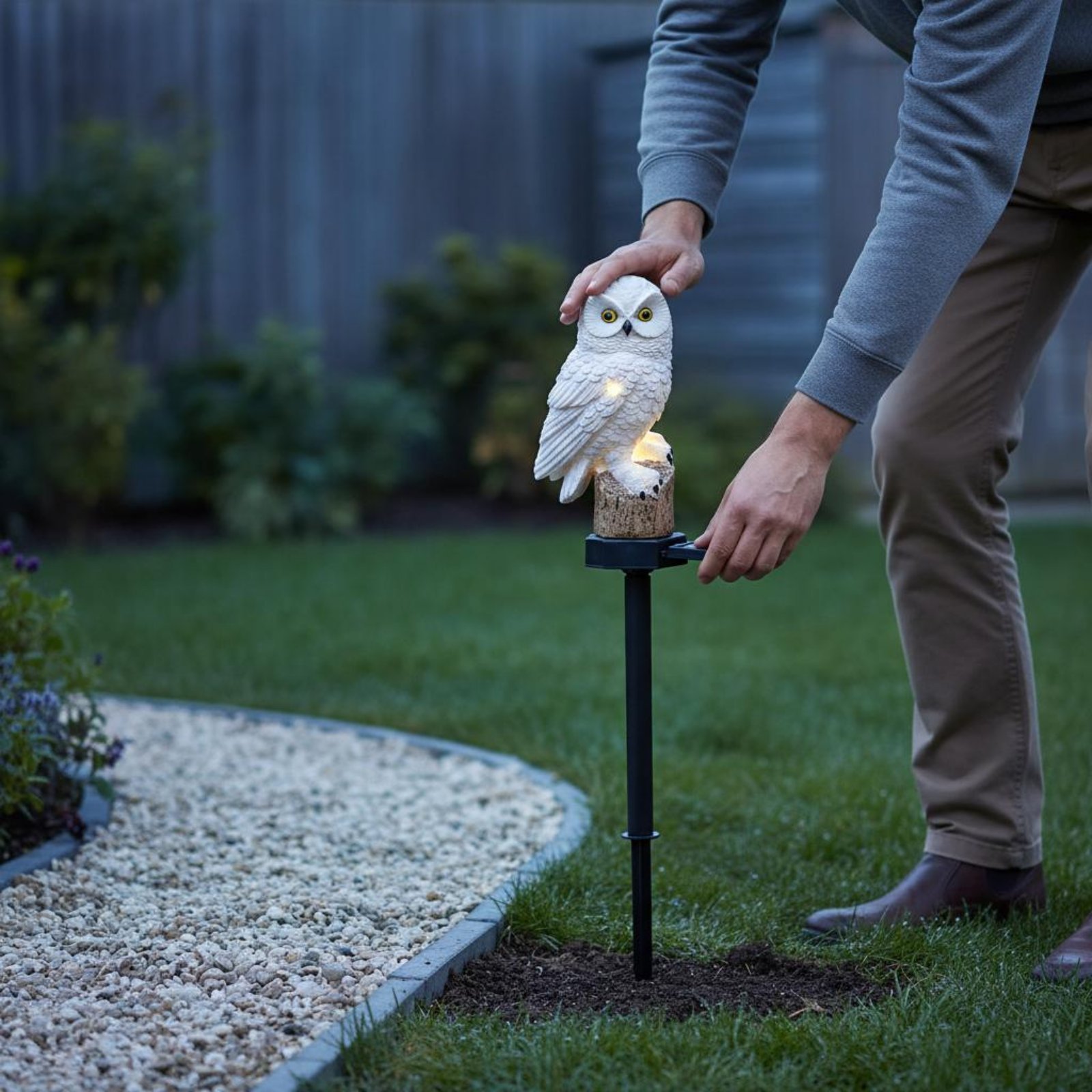 Luce Solare a Forma di Gufo da - Outdoor Lighting Pathway recensione e prezzo