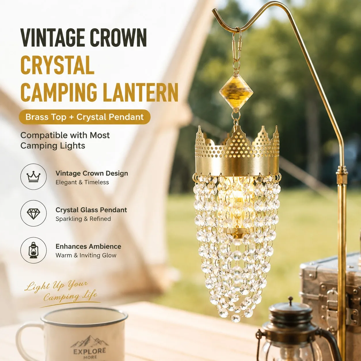 Paralume Vintage a Corona in C - Outdoor Lighting Brass recensione e prezzo